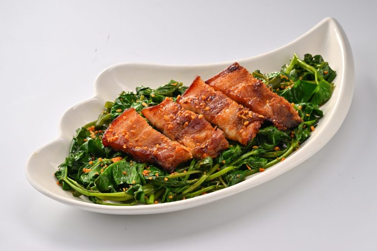 Kangkong with Lechon